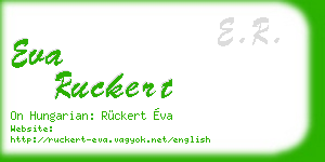 eva ruckert business card
